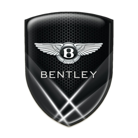 Bentley Logo Emblem Black Base with White Lights Effect 