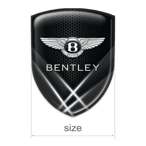 Bentley Logo Emblem Black Base with White Lights Effect 