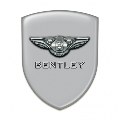 Bentley Tuning Emblem Gray Base Metal Logo Effect 