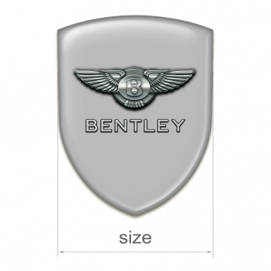 Bentley Tuning Emblem Gray Base Metal Logo Effect 