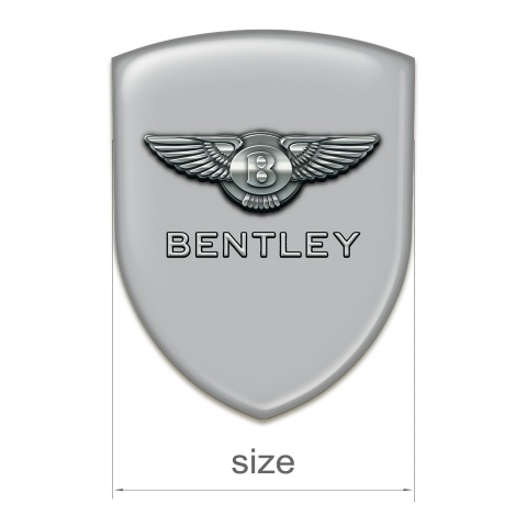 Bentley Tuning Emblem Gray Base Metal Logo Effect 