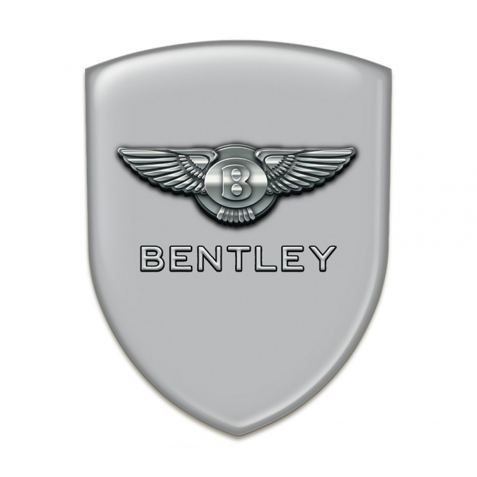 Bentley Tuning Emblem Gray Base Metal Logo Effect 
