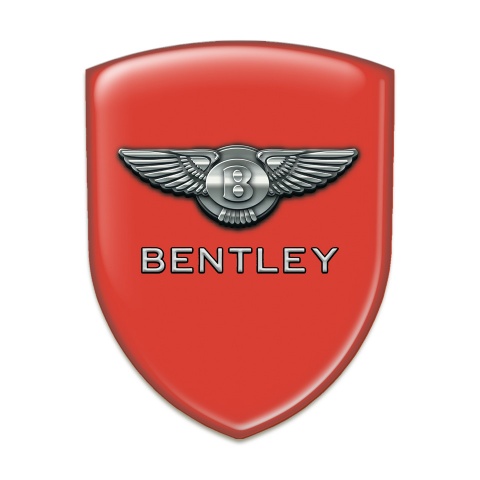 Bentley Self Adhesive Emblem Logo Red Base Metal logo