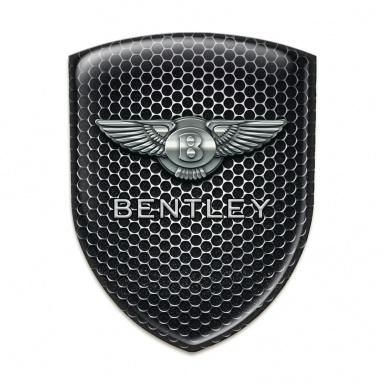 Bentley 3D Gel Emblem Perforated Steel Metal Logo 
