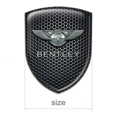 Bentley 3D Gel Emblem Perforated Steel Metal Logo 
