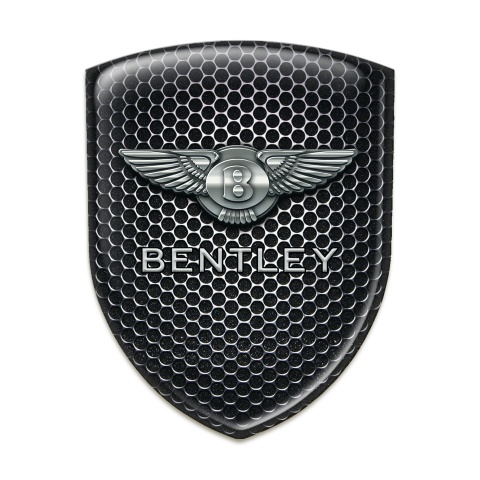 Bentley 3D Gel Emblem Perforated Steel Metal Logo 
