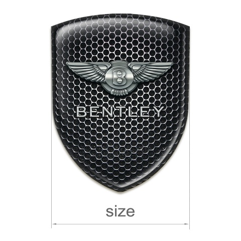 Bentley 3D Gel Emblem Perforated Steel Metal Logo 