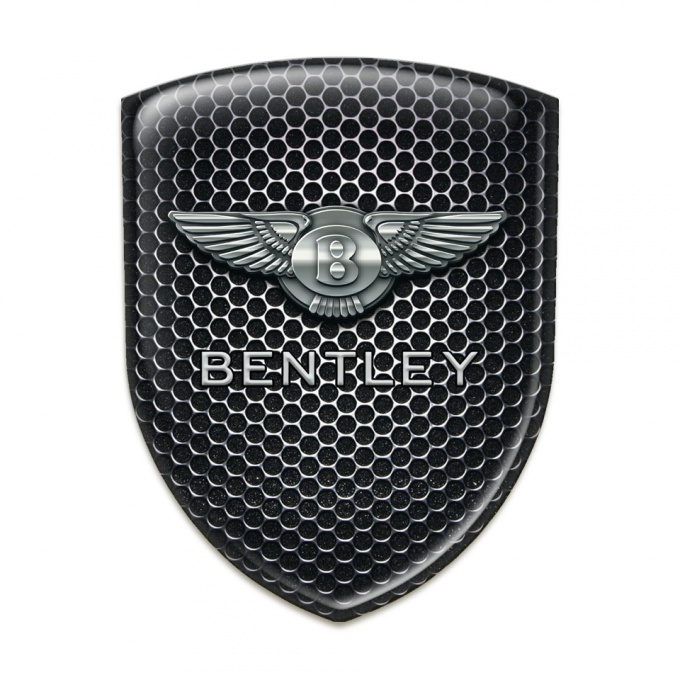 Bentley 3D Gel Emblem Perforated Steel Metal Logo 