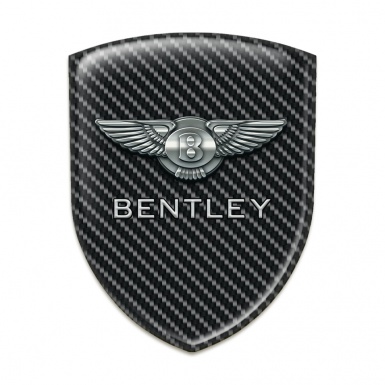 Bentley Emblem Exterior Black Carbon Base Metal Logo 