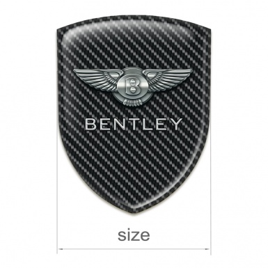 Bentley Emblem Exterior Black Carbon Base Metal Logo 
