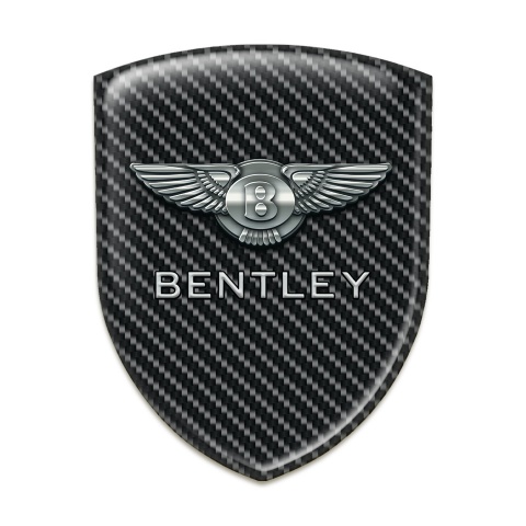 Bentley Emblem Exterior Black Carbon Base Metal Logo 