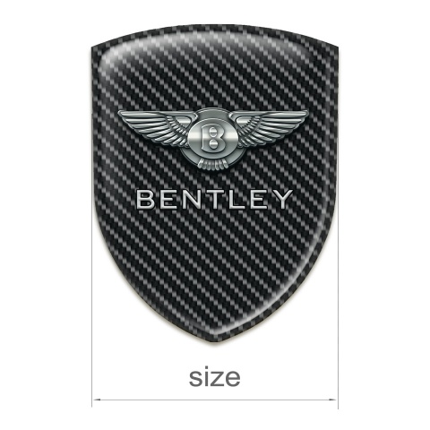 Bentley Emblem Exterior Black Carbon Base Metal Logo 