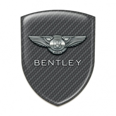 Bentley Tuning Badge  Stylish Carbon Design with Metal Logo Effect 