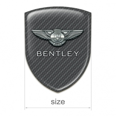 Bentley Tuning Badge  Stylish Carbon Design with Metal Logo Effect 