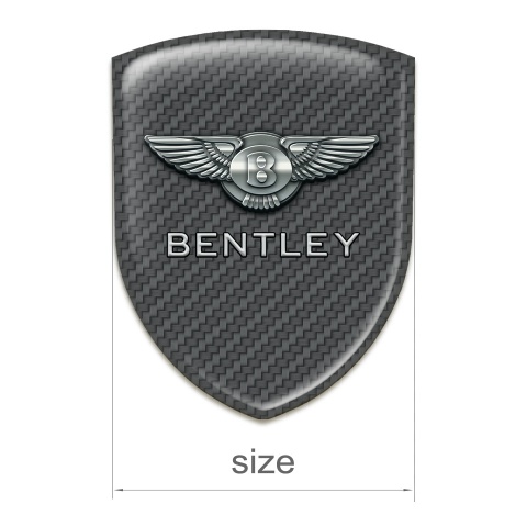 Bentley Tuning Badge  Stylish Carbon Design with Metal Logo Effect 