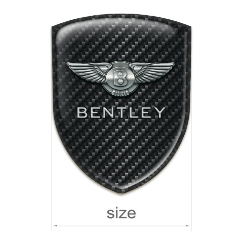 Bentley Silicone Emblem dark Carbon base Metal Logo Effect 