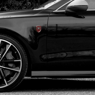 Bentley Resin Sticker Red Carbon Base Metal Logo Style 