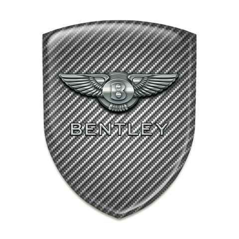 Bentley 3D Gel Emblem Carbon Base Metal Logo Style 