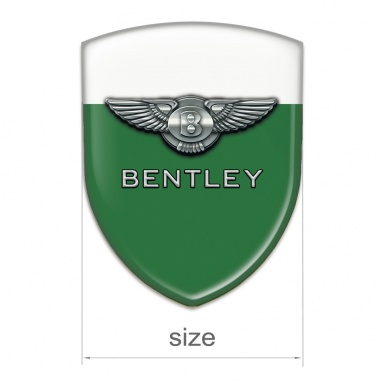 Bentley Emblem Interior Green White Base Metal logo effect