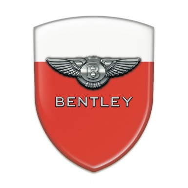 Bentley Tuning Badge Red White Base Metal Logo Style 
