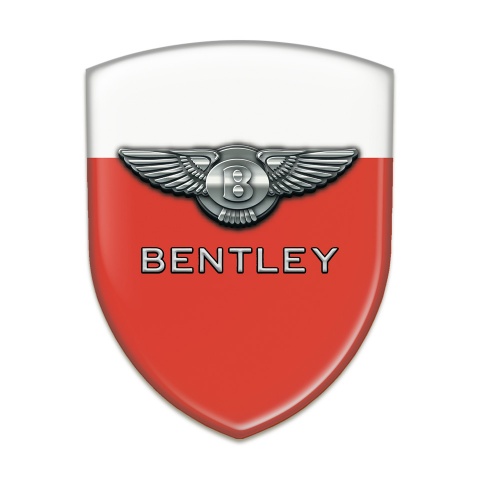 Bentley Tuning Badge Red White Base Metal Logo Style 
