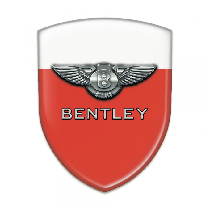 Bentley Tuning Badge Red White Base Metal Logo Style 