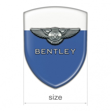 Bentley Car Accessories Badge Blue White Base metal Effect logo 