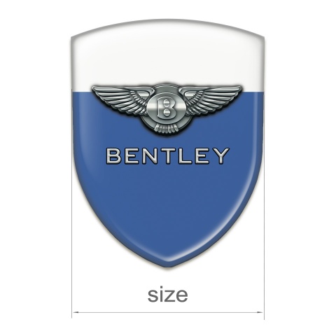 Bentley Car Accessories Badge Blue White Base metal Effect logo 