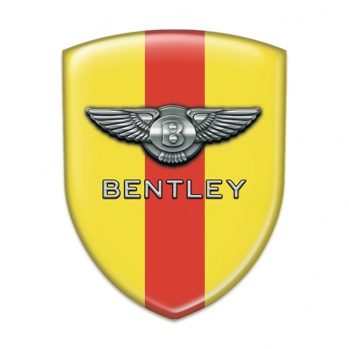 Bentley Silicone Shield Yellow with Red Band base Chrome Logo