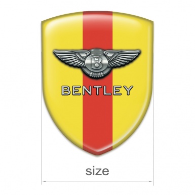 Bentley Silicone Shield Yellow with Red Band base Chrome Logo