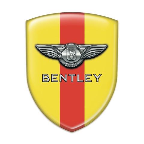 Bentley Silicone Shield Yellow with Red Band base Chrome Logo