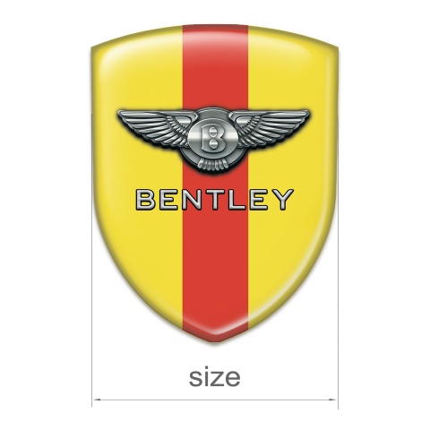 Bentley Silicone Shield Yellow with Red Band base Chrome Logo