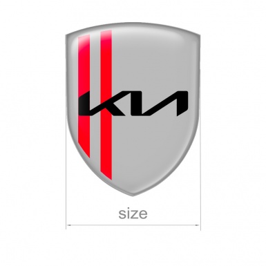 Kia Shield Domed Emblem Grey New Logo
