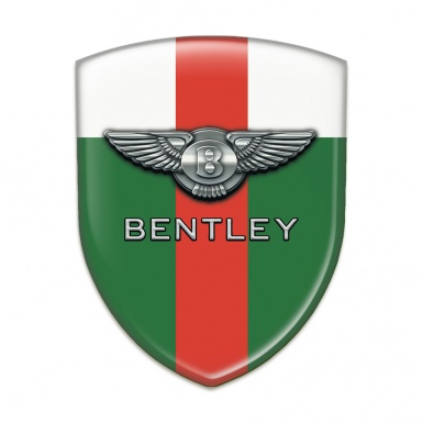 Bentley Auto Emblem Green White Prin Red band Design 