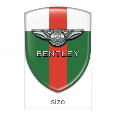 Bentley Auto Emblem Green White Prin Red band Design 