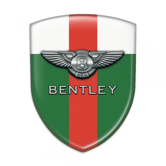 Bentley Auto Emblem Green White Prin Red band Design 