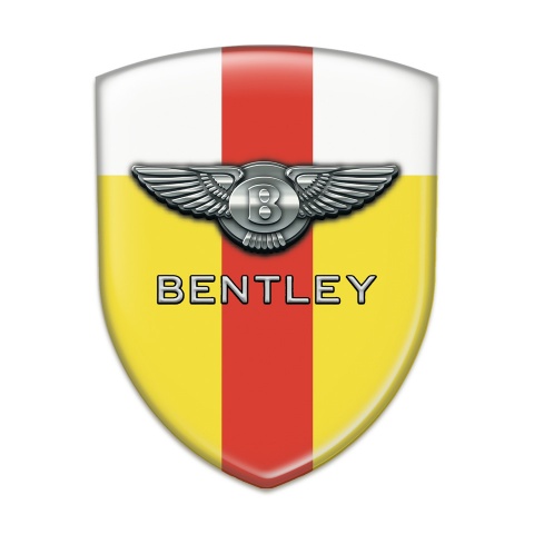 Bentley Logo Emblem Yellow White print with Red band 
