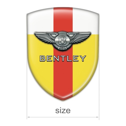 Bentley Logo Emblem Yellow White print with Red band 