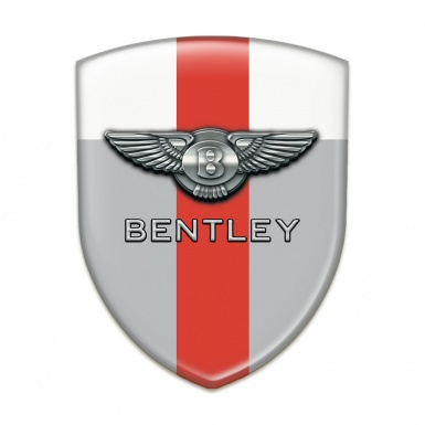 Bentley Tuning Emblem Gray White Print Red Band Style 