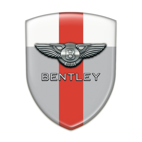 Bentley Tuning Emblem Gray White Print Red Band Style 