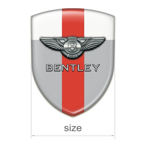 Bentley Tuning Emblem Gray White Print Red Band Style 