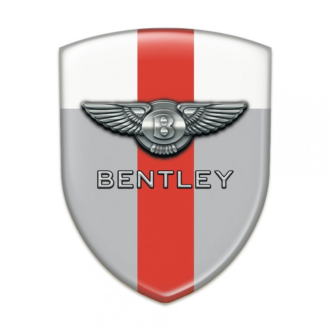 Bentley Tuning Emblem Gray White Print Red Band Style 