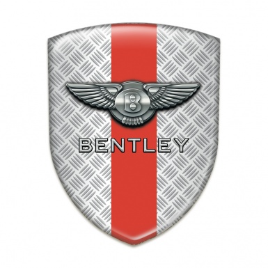 Bentley Tuning Emblem Metal Effect print with Red Tape 