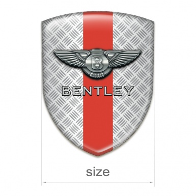 Bentley Tuning Emblem Metal Effect print with Red Tape 