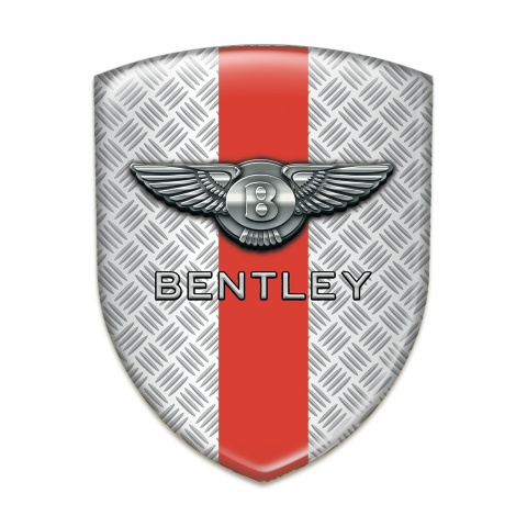 Bentley Tuning Emblem Metal Effect print with Red Tape 