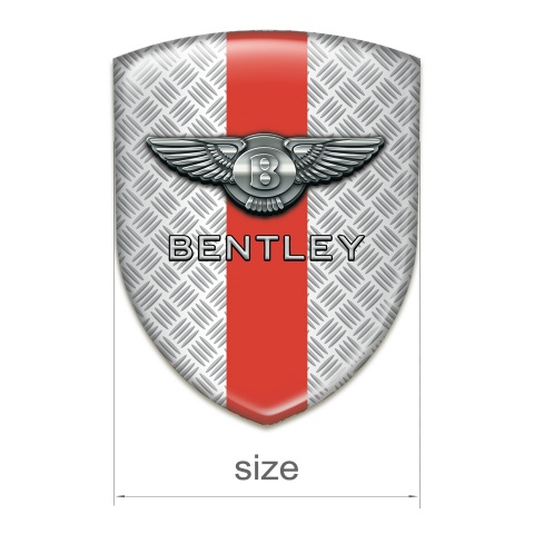 Bentley Tuning Emblem Metal Effect print with Red Tape 