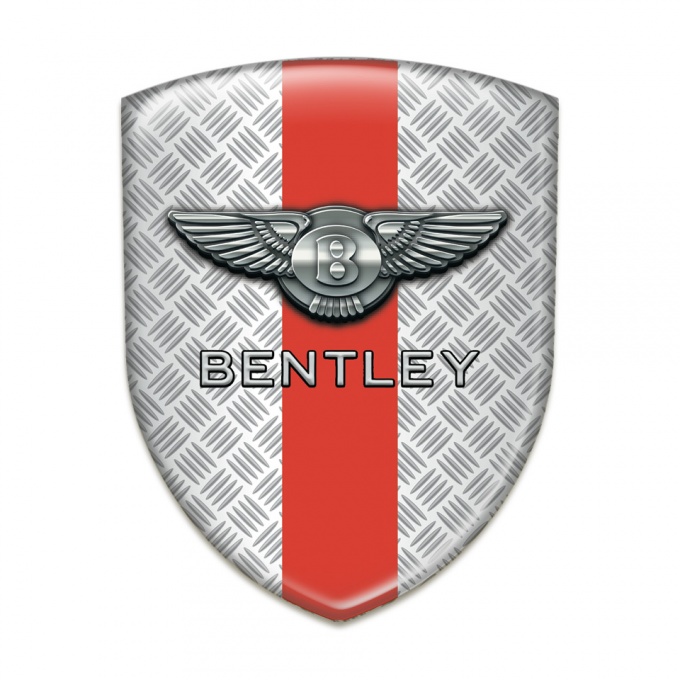 Bentley Tuning Emblem Metal Effect print with Red Tape 