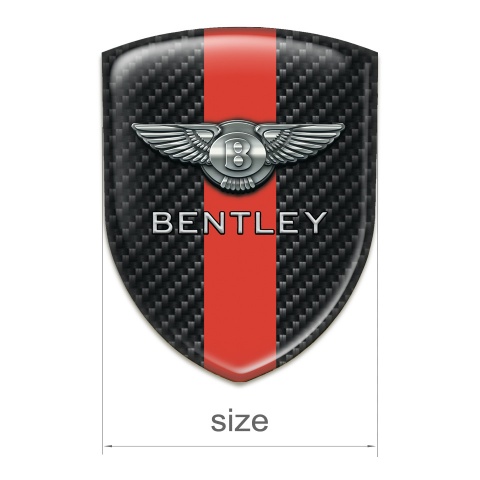 Bentley Domed Emblem Black carbon Red band Design 