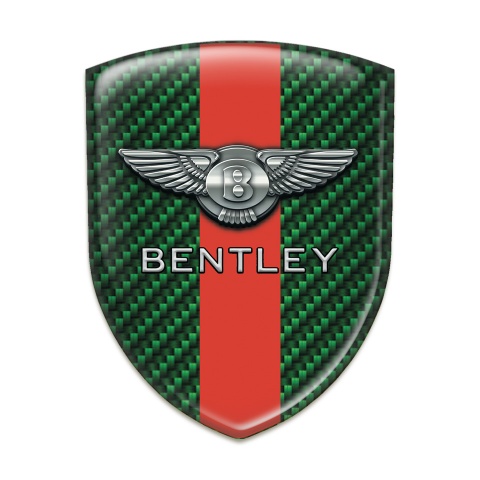 Bentley Silicone Emblem Green Carbon Red Band Design 
