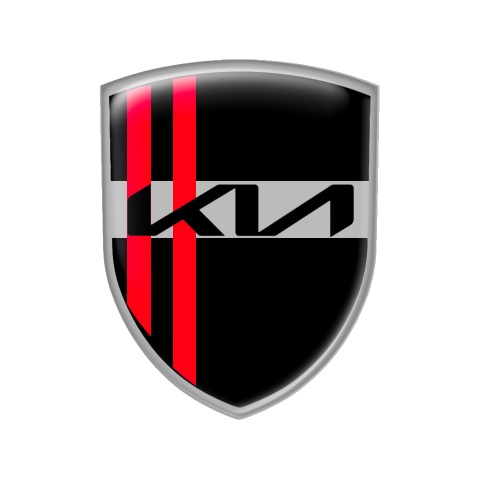 Kia Shield Silicone Emblem Black New Logo